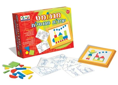 משחק מגנומט + 4 לוחות