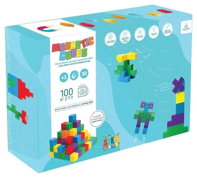 100 קוביות מגנטיות צבעוניות קטנות Magnetic Cubes