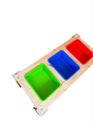 שולחן חול מים 3 מיכלים 130X60X50 ס"מ