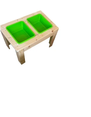 שולחן חול מים 2 מיכלים 90X60X50 ס"מ