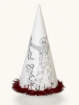 כובע ליצן ליצירה כ 30 ס"מ